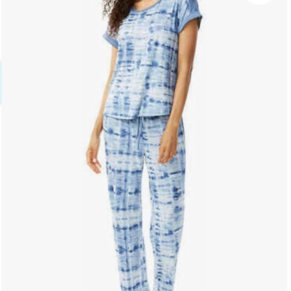 Lucky Brand Pajama Set Lounge Blue Tie Dye Women’s Medium